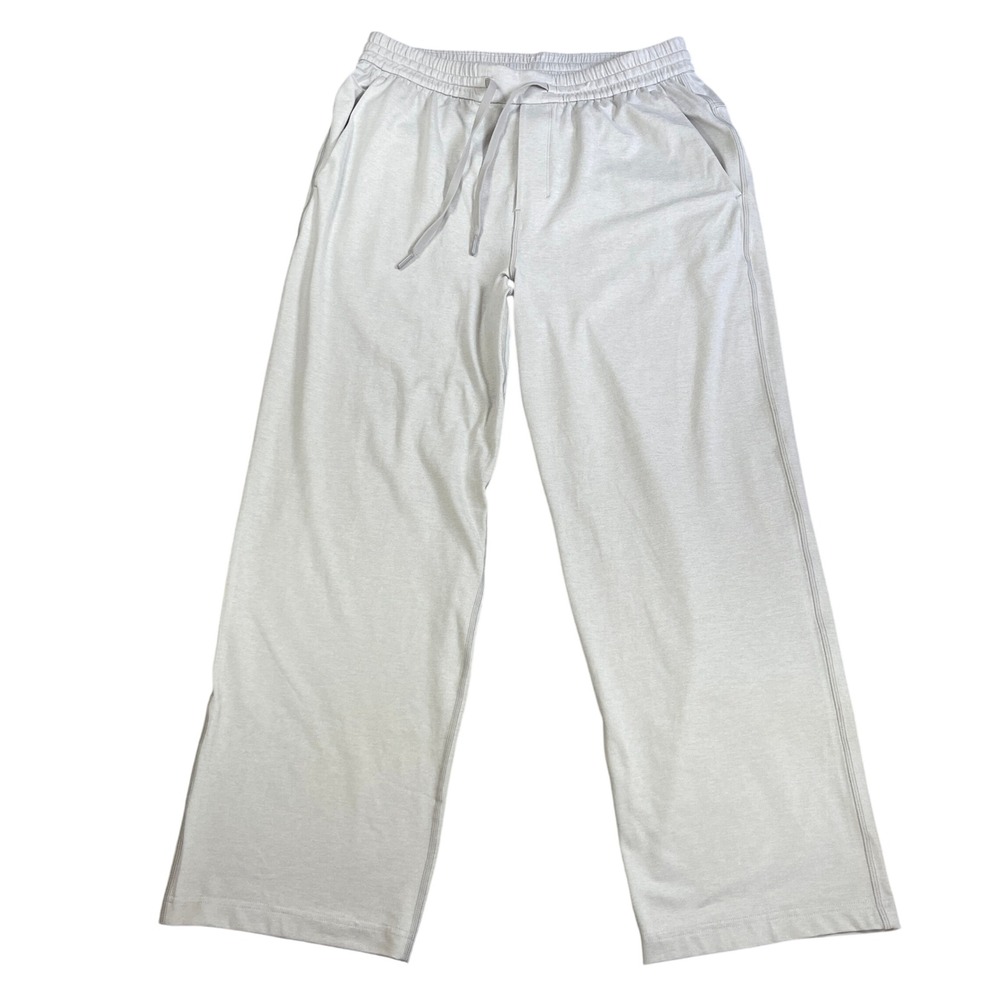 Lululemon Soft Jersey Classic Fit Pant Mens Large Heathered Light Gray Lounge
